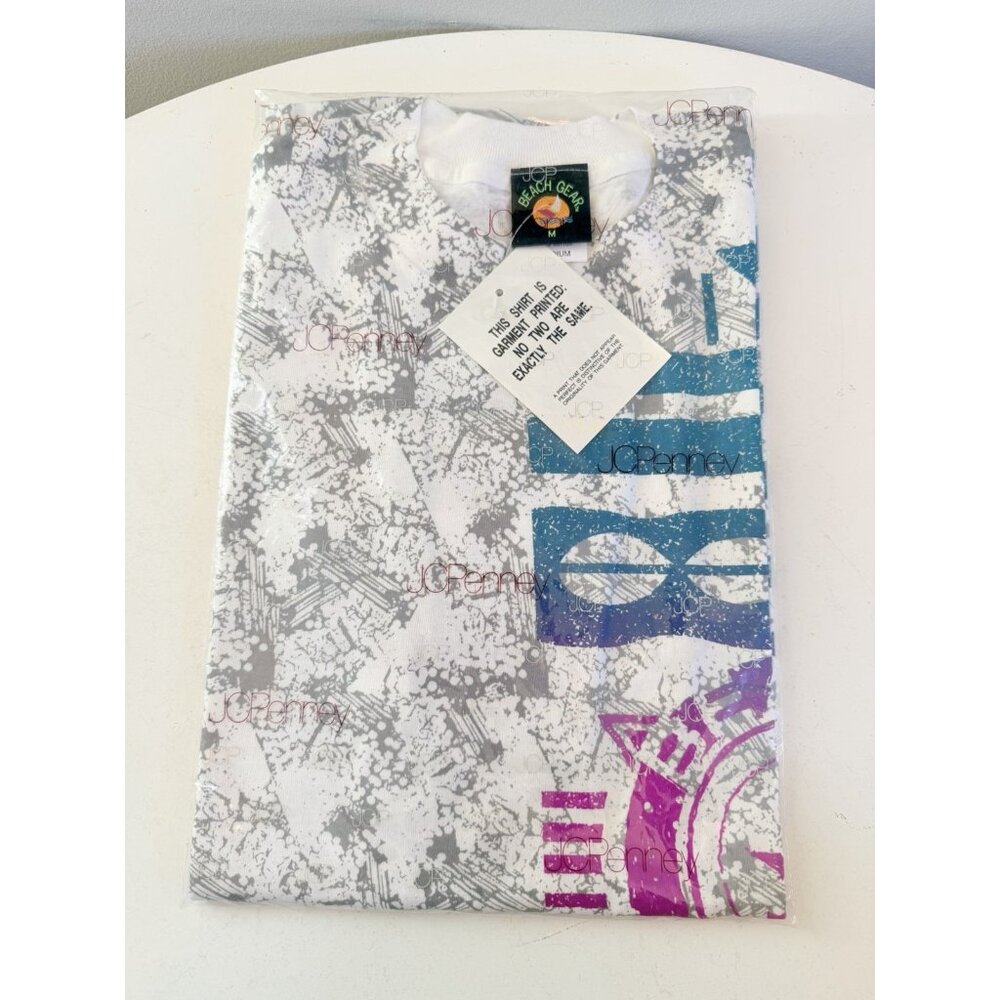 Vintage Beach Gear Men’s 100% Cotton Single Stitch T-Shirt Med Deadstock USA